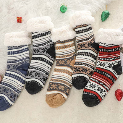 Cozy Plush Cashmere Slipper Socks for Home