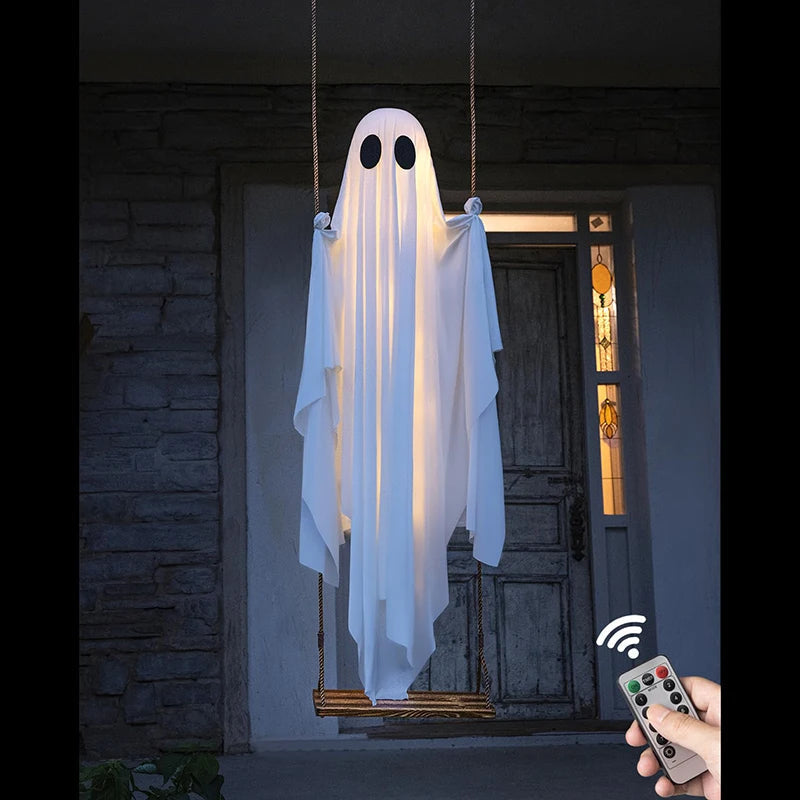 Spooky Animated Ghost Yard Decor with LED Glow - Luxicro
