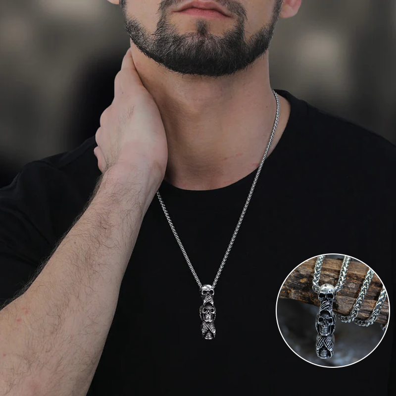 Trendy Skull Chain Necklace - Luxicro