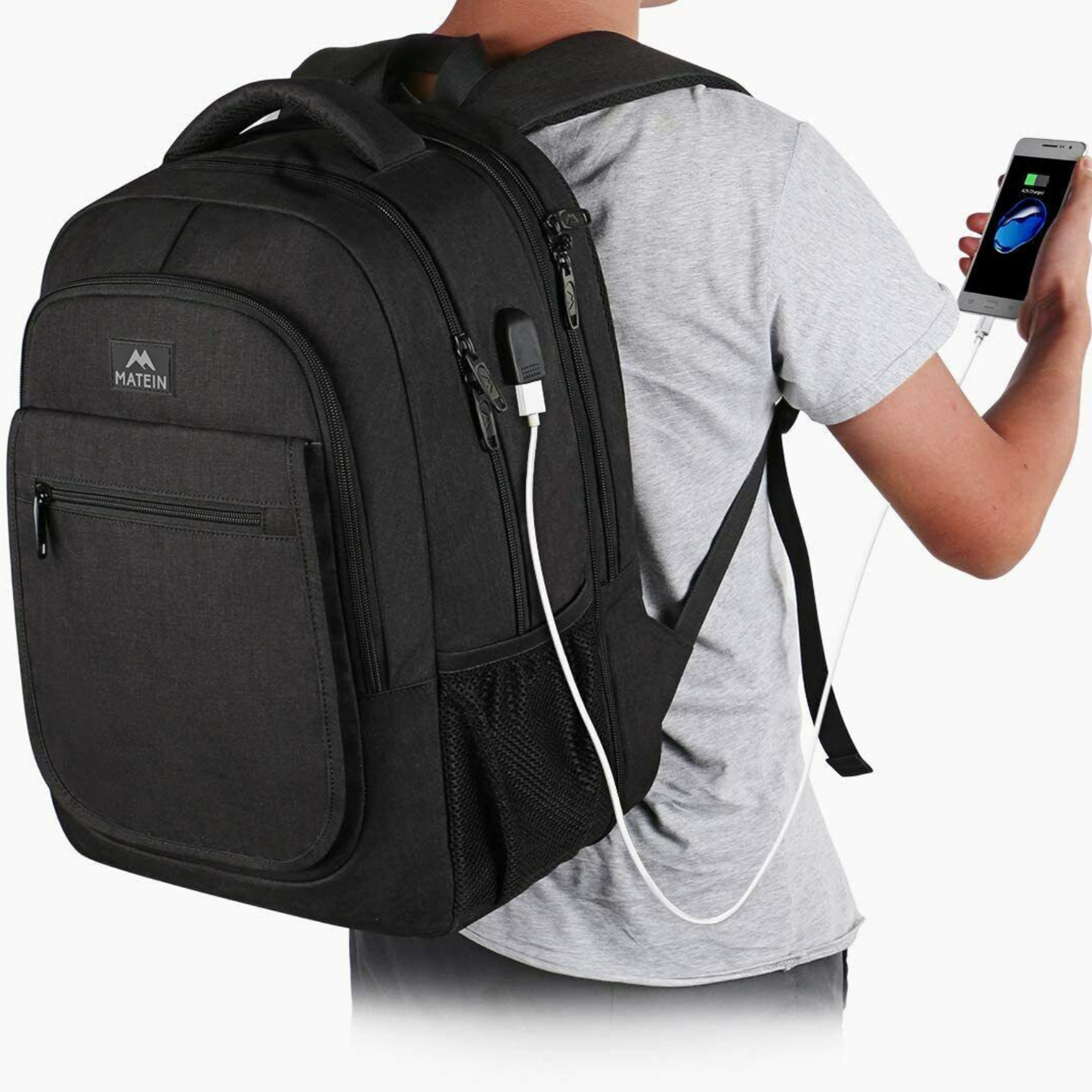 Extra Large Professional Rolling Laptop Backpack Bag - Luxicro