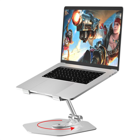 Adjustable Height Desktop Laptop Stand with 360 Rotation - Luxicro