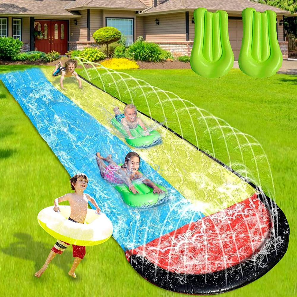 Fun Kids Water Slide with Inflatable Splash Pool - Luxicro