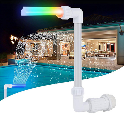 Colorful Pool Fountain with LED Lighting Spray - Luxicro