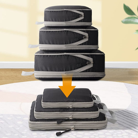 3 Pack Travel Space Saver Luggage Organizer Bags - Luxicro