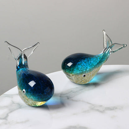 Beautiful Ocean Whale Glass Figurine