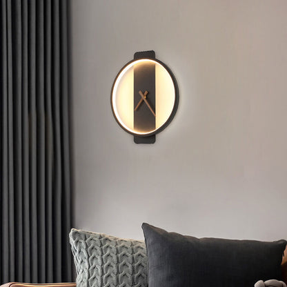 Stylish Round LED Clock Wall Light