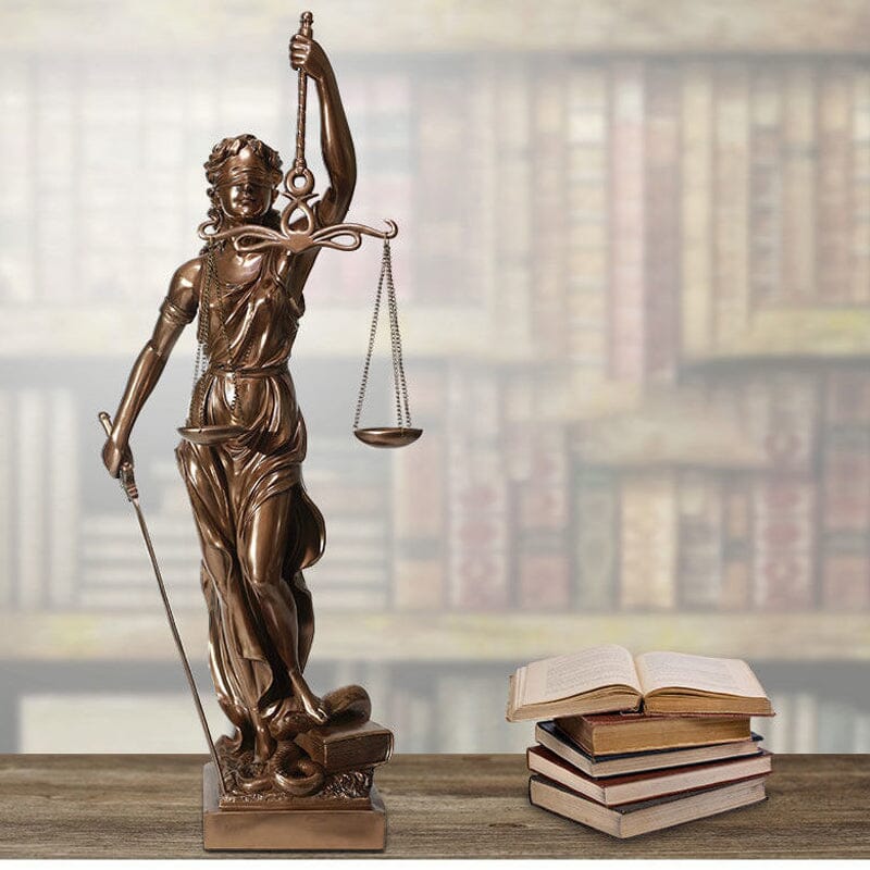 Elegant Female Justice Sculpture Figure