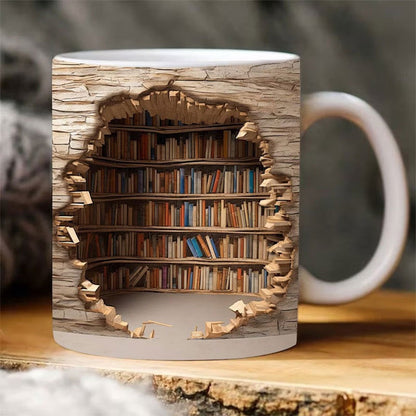 Vibrant Library Style Coffee Mug