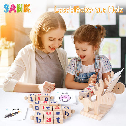 Wooden Book Display Blocks