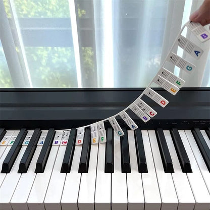Easy Peel Piano Key Stickers