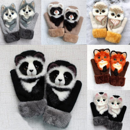 Warm Fuzzy Animal Gloves