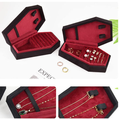 Dark Wooden Jewelry Chest Box