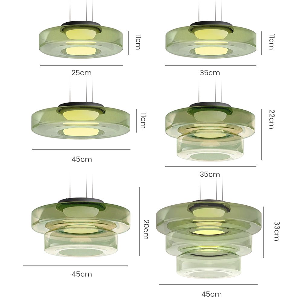 Sleek Glass Pendant Light in Vintage Design