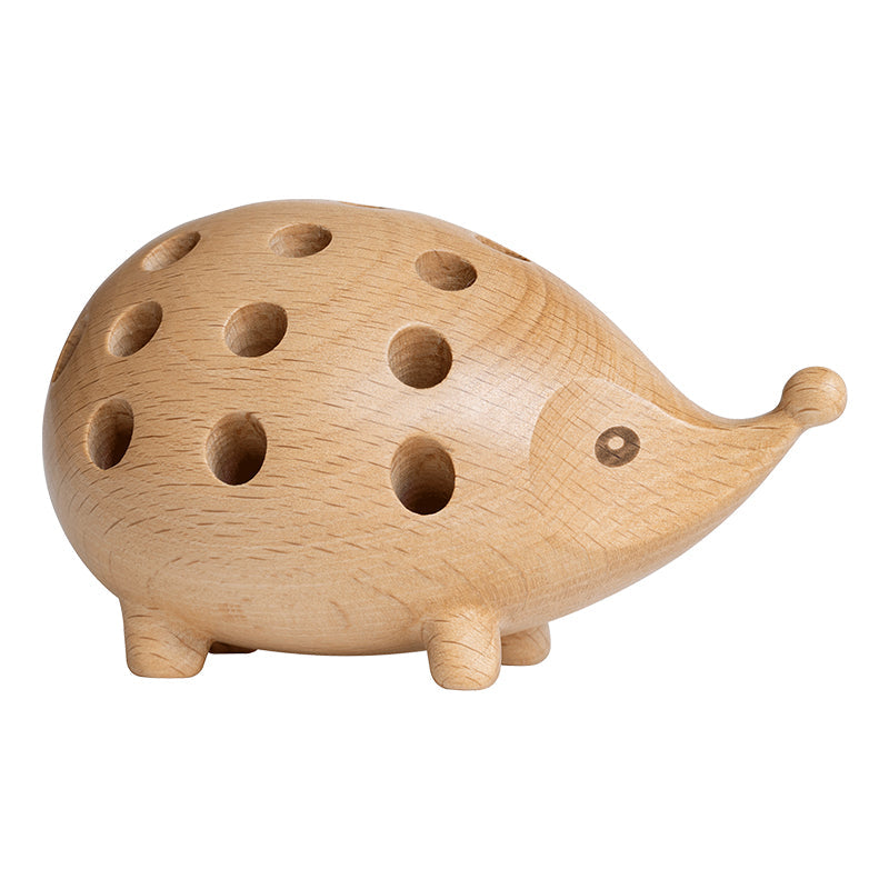 Adorable Wood Hedgehog Pencil Holder