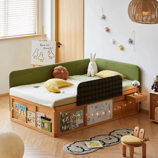 Cozy Children's Compact Wooden Bed Frame - Luxicro