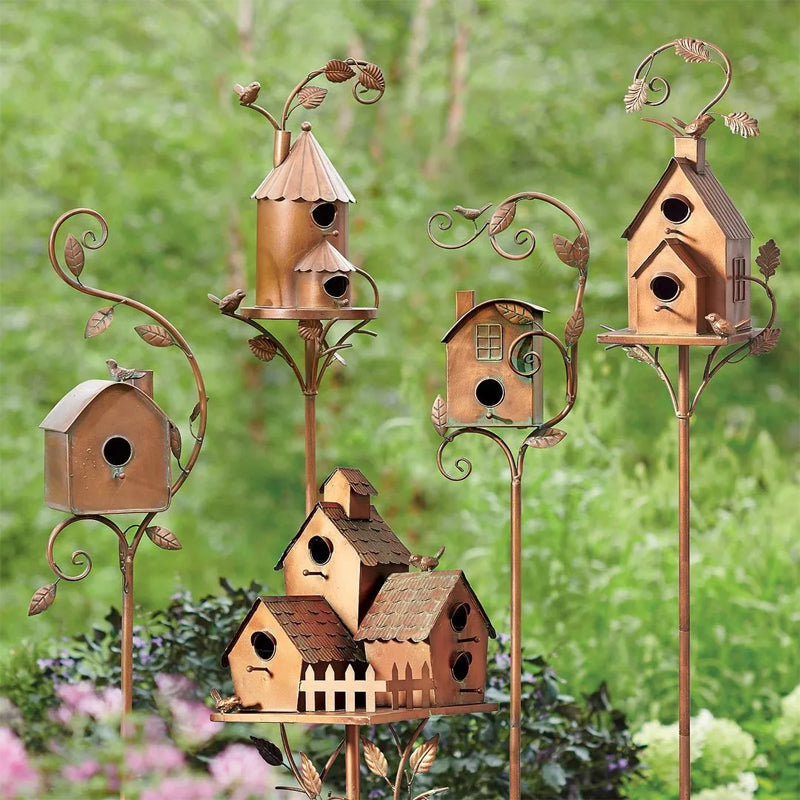 Vibrant Garden Bird Feeder Stakes - Luxicro