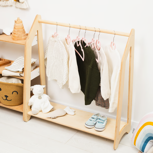 Kids Wooden Closet Organizer - Luxicro