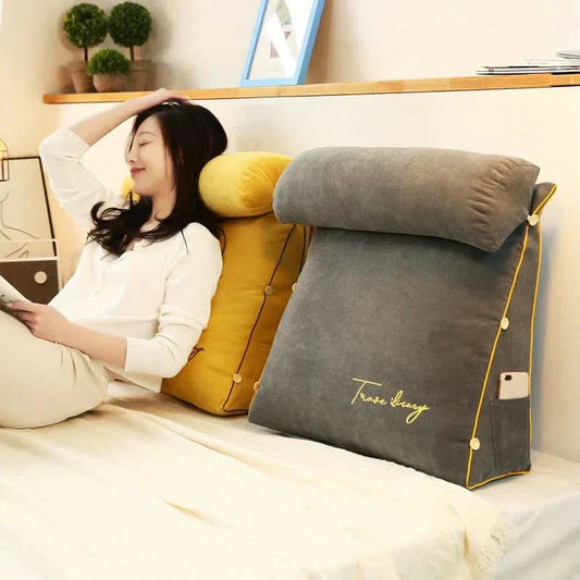 Contoured Back Support Pillow with Neck Cushion - Luxicro
