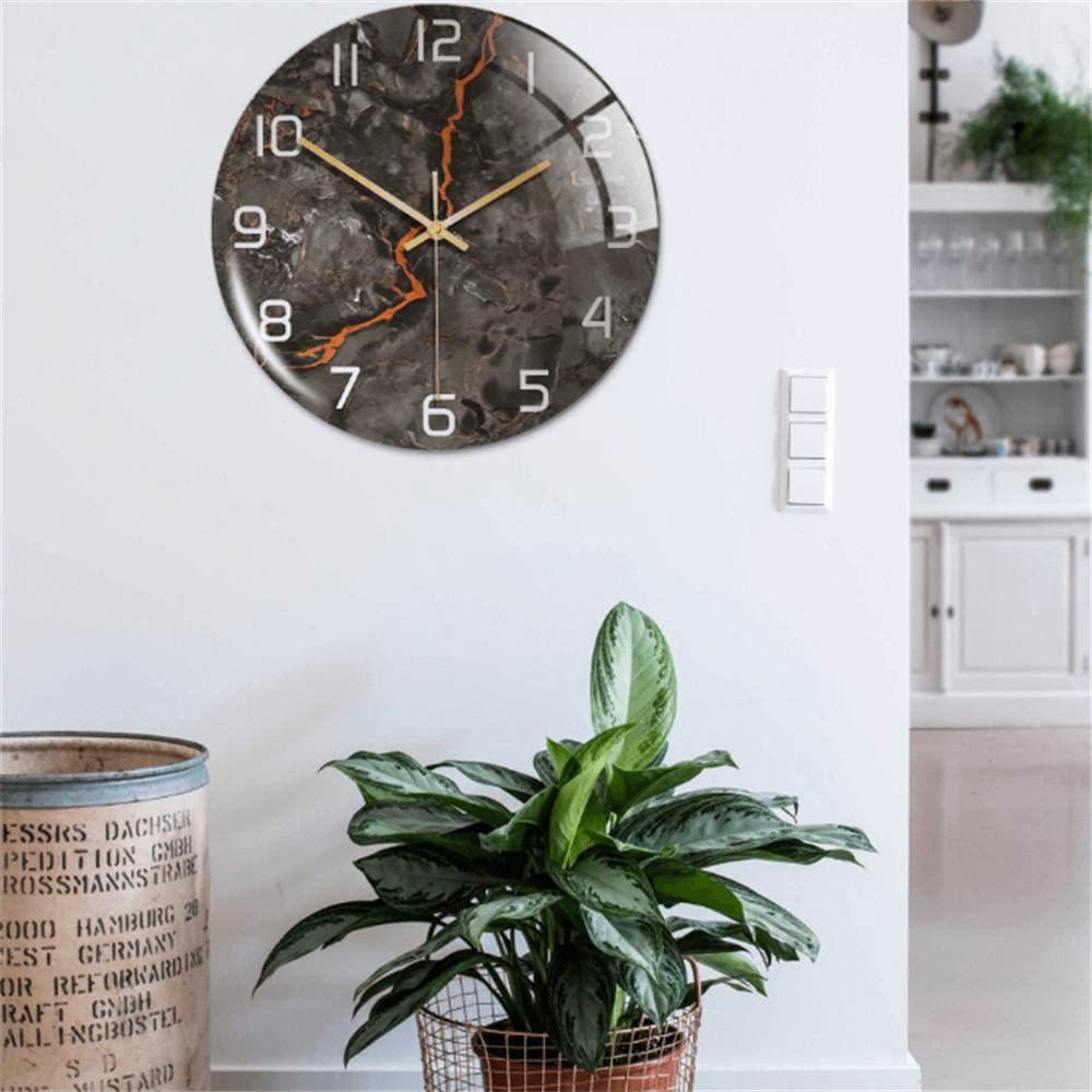 Elegant Silent Marble Wall Clock