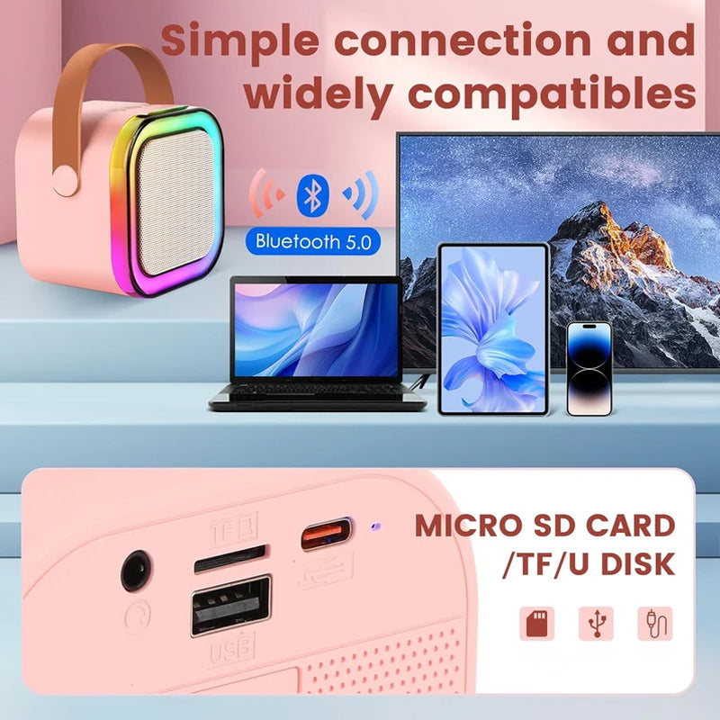 Portable Wireless Karaoke Machine with Microphones