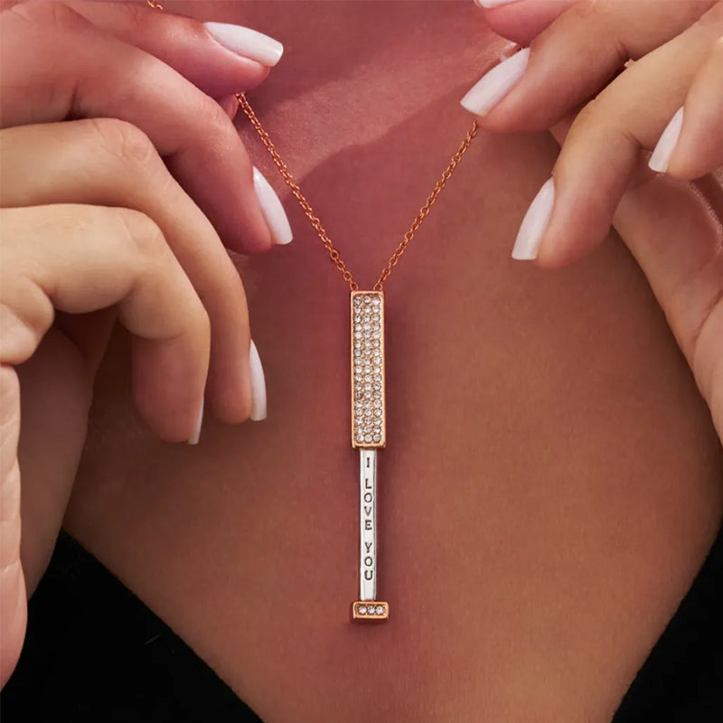 Invisible Message Bar Necklace