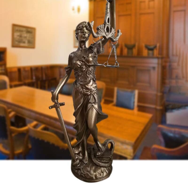 Elegant Female Justice Sculpture Figure