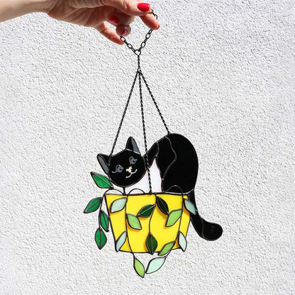 Vibrant Kitty Glass Window Cling