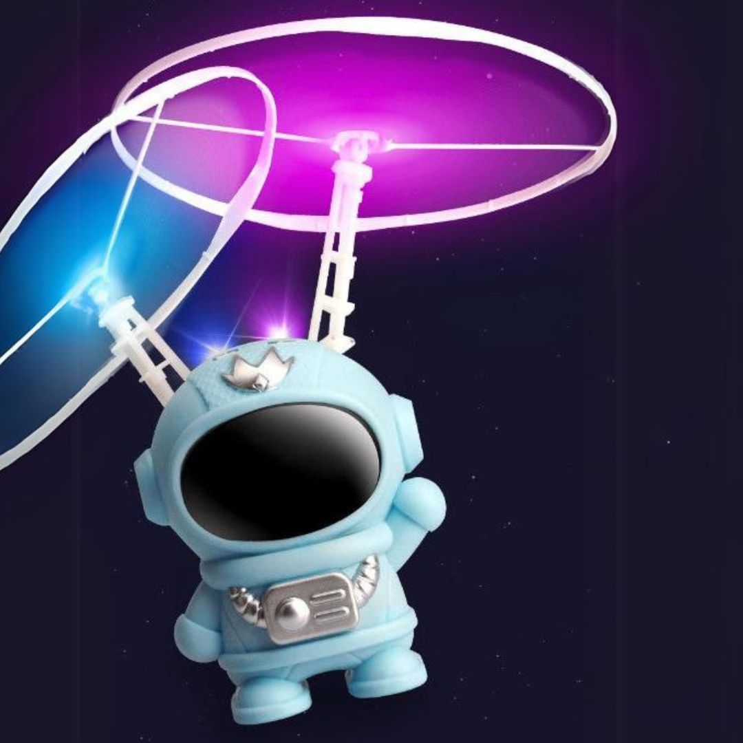 Colorful Spinning LED Space Astronaut Toy - Luxicro
