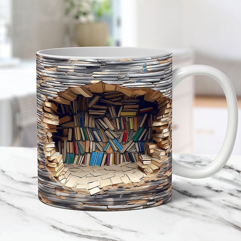 Vibrant Library Style Coffee Mug