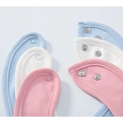 Gentle Baby Bib Soft Cotton Absorbent Snap Fastener