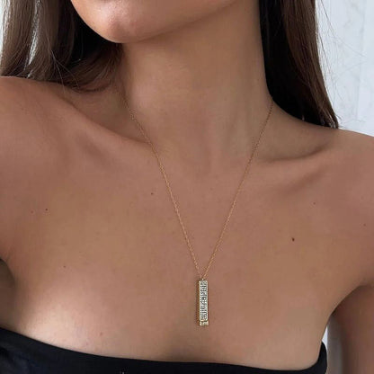 Glamorous Diamond Cut Pendant Necklace