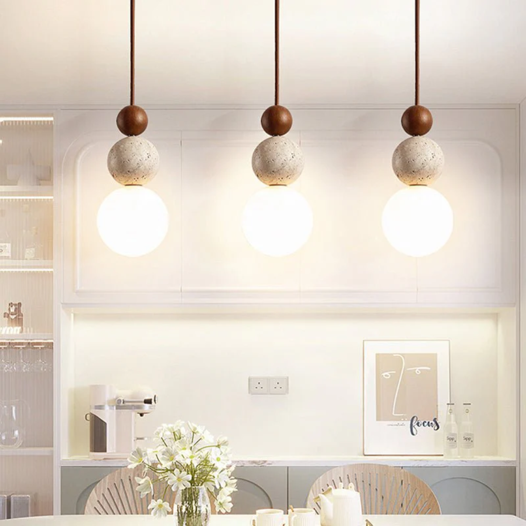 Natural Stone Pendant Light for Dining Room - Luxicro