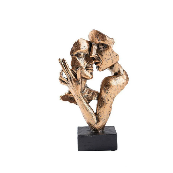 Romantic Lovers Figurine – Contemporary Art Statue for Home
