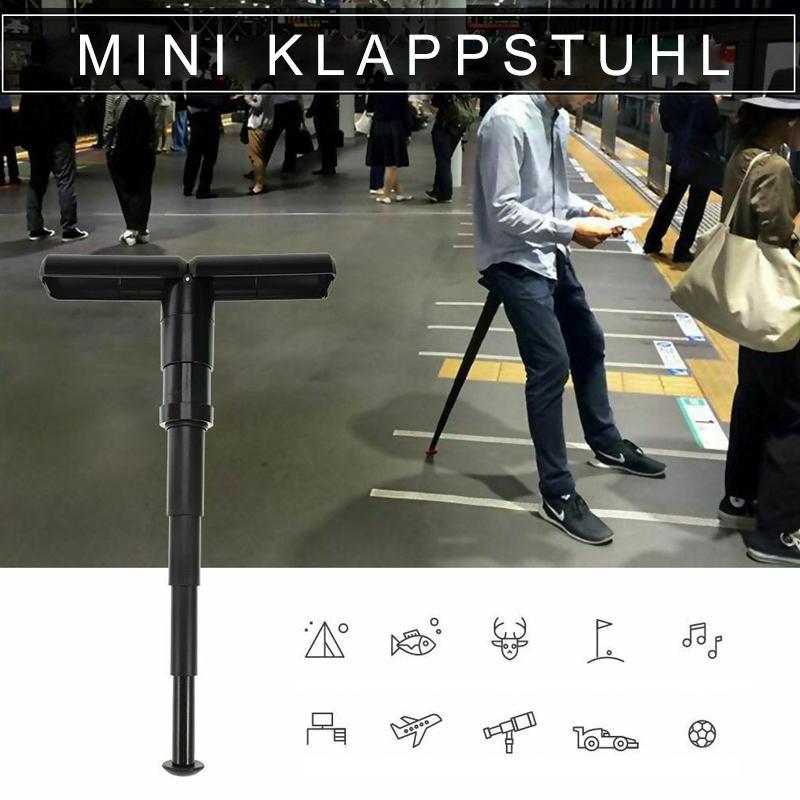 Foldable Walking Cane with Built-in Stool