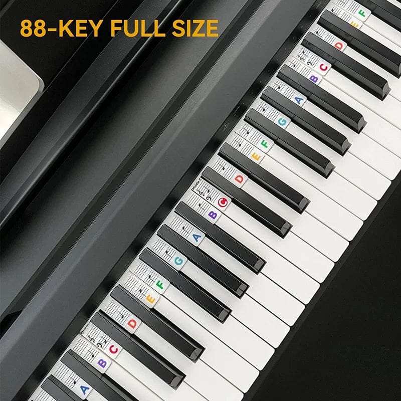 Easy Peel Piano Key Stickers