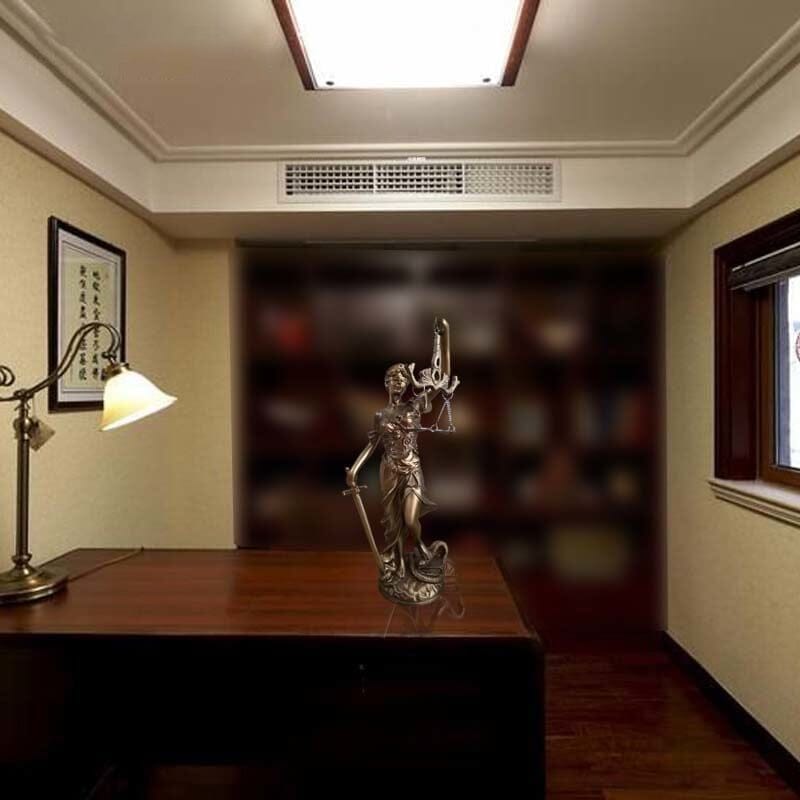 Elegant Female Justice Sculpture Figure