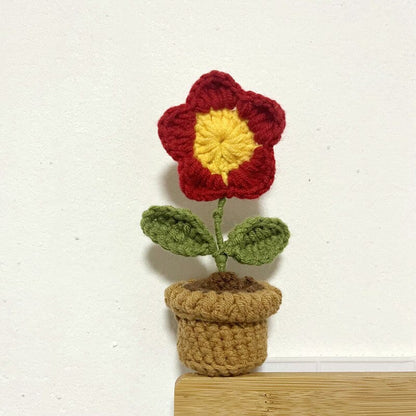 Colorful Hand Knit Flower Decor - Luxicro