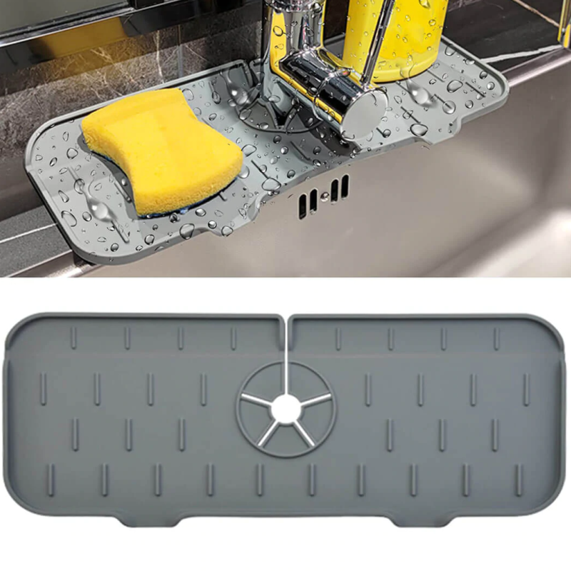 Waterproof Faucet Drip Tray Silicone Catcher Mat