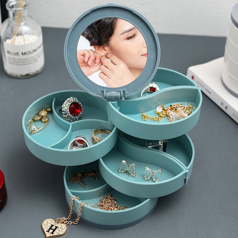 Spinning Jewelry Organizer Box for Women