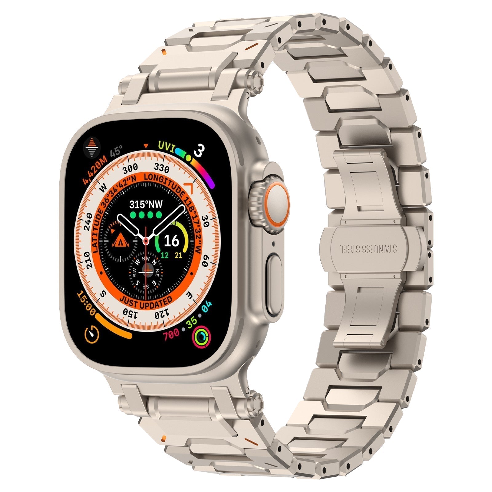 Rugged Metal Strap For Apple Watch - Luxicro