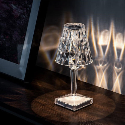 Sleek Glass Table Lamp with Touch Control - Luxicro