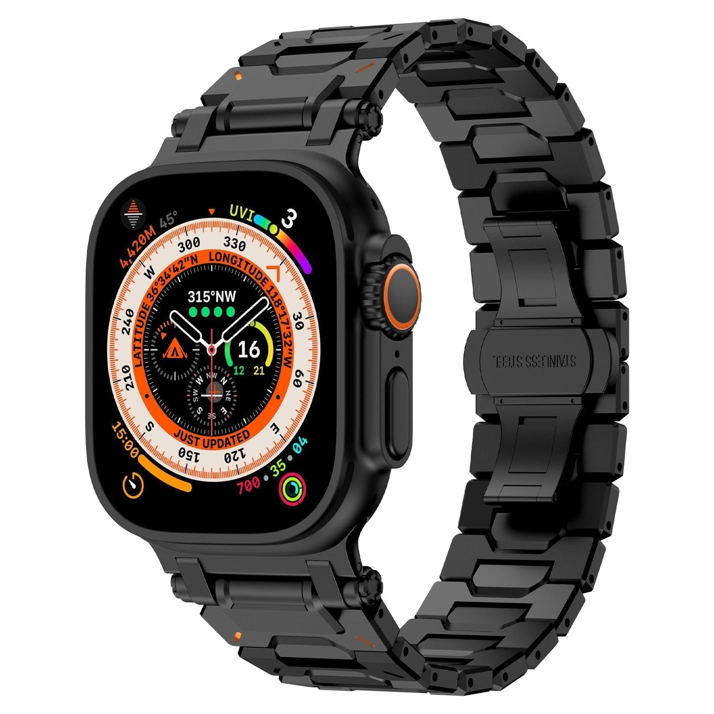 Rugged Metal Strap For Apple Watch