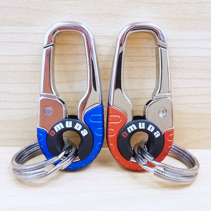 Silver Tone Belt Keychain Chain