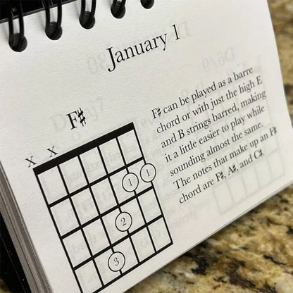 Monthly Music Chord Poster Calendar
