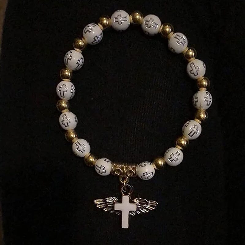 Fashionable Cross Chain Cuff Bracelet