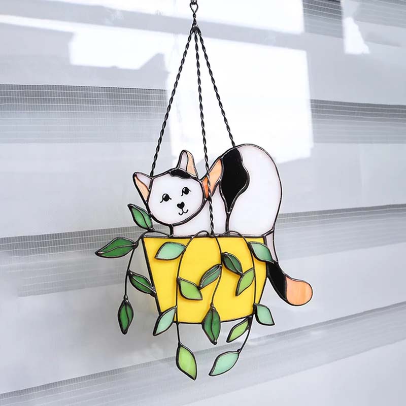 Vibrant Kitty Glass Window Cling