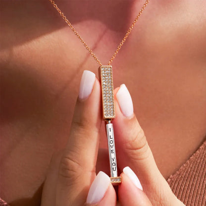 Invisible Message Bar Necklace