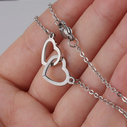 Beautiful Pink Gold Heart Shaped Necklace Set