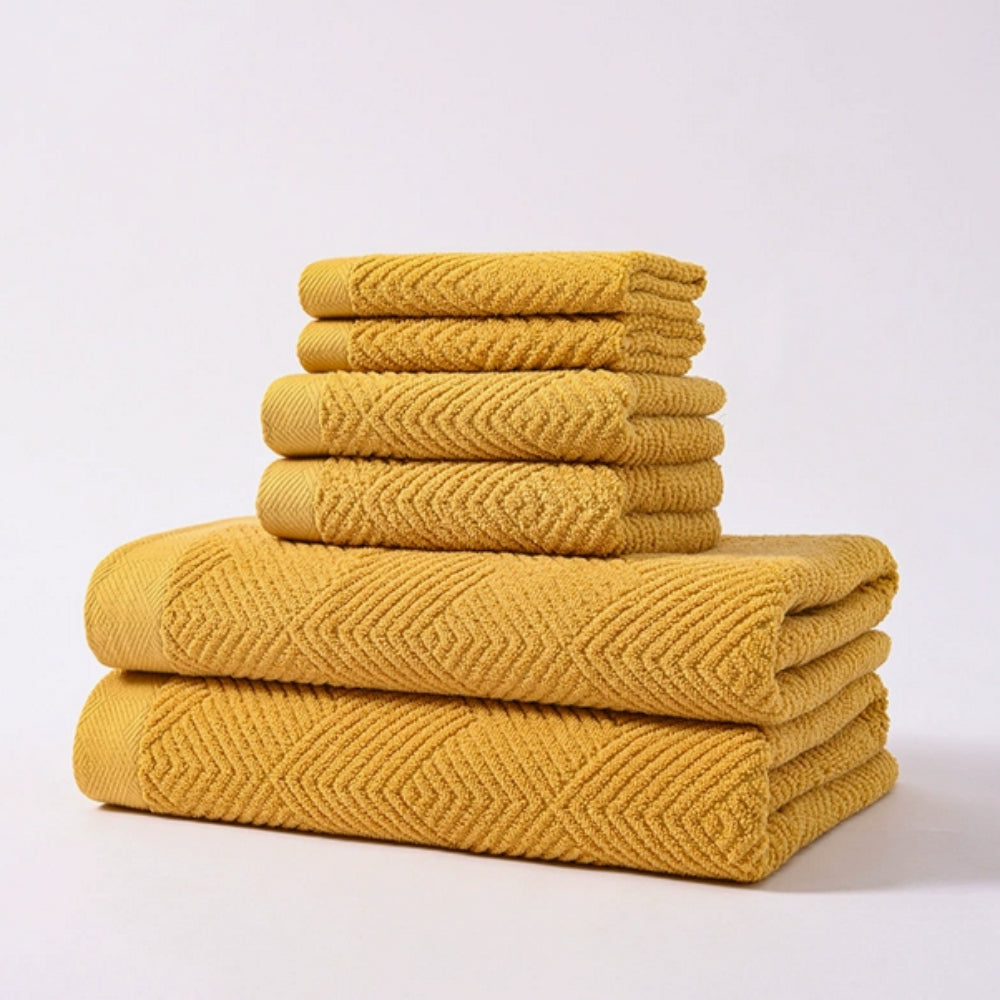 Soft Absorbent Cotton Towels 6 Piece Set