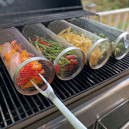 Compact Travel Camping BBQ Grill Basket